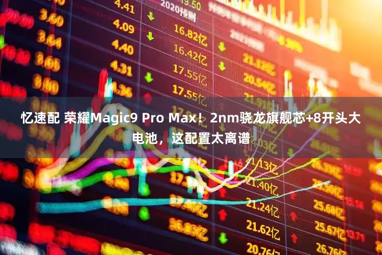 忆速配 荣耀Magic9 Pro Max！2nm骁龙旗舰芯+8开头大电池，这配置太离谱
